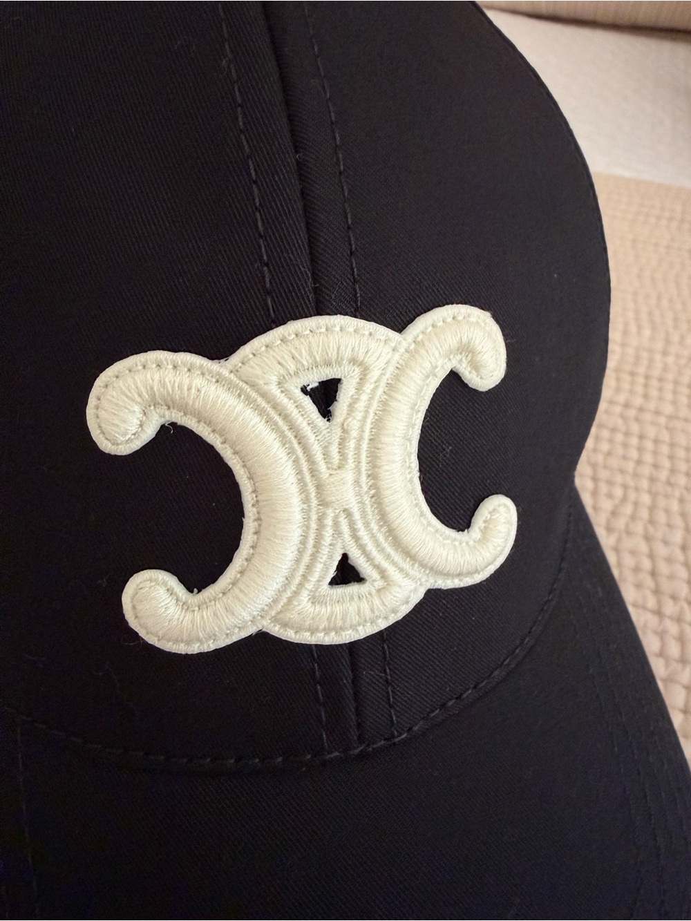 NWT Celine Black Triomphe Baseball Cap - Picture 8 of 10
